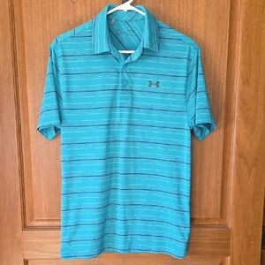 Under Armour Men’s Turquoise Striped Polo Shirt
